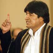 Cita cumbre entre Evo Morales y Aucan Huilcaman
