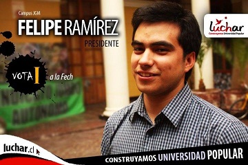 Entrevista con el candidato de la Lista I para la FECH, Felipe Ramírez.