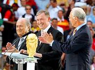 Blatter, Köhler y Beckenbauer.