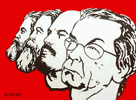 En 2005 se reabrió el debate político acerca del marxismo. Marx, Engels, Lenin y el entonces líder del SPD, Müntefering